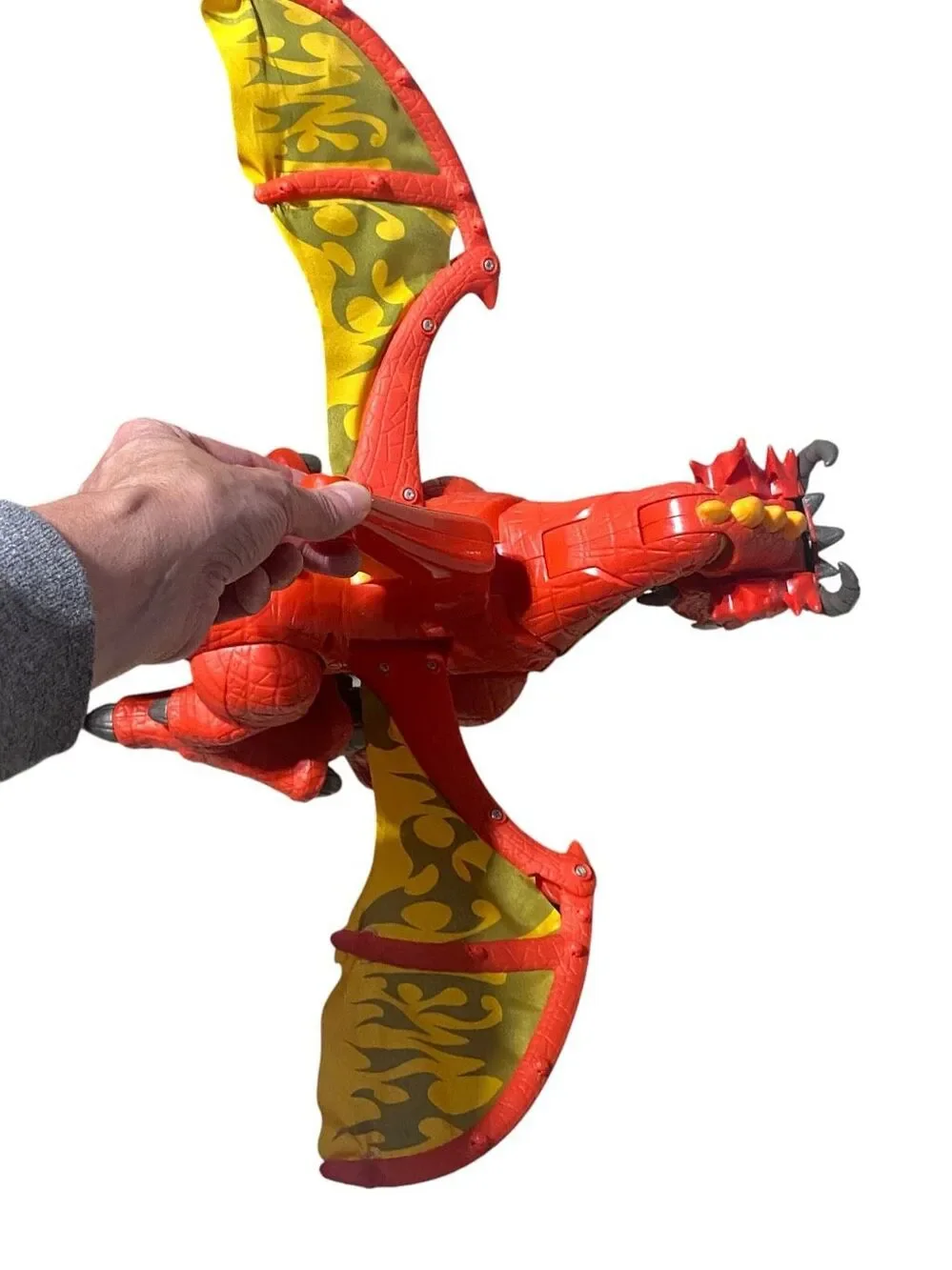 Fisher Price IMAGINEXT Red Winged Eagle Talon Castle Dragon w Sounds WORKS GREAT